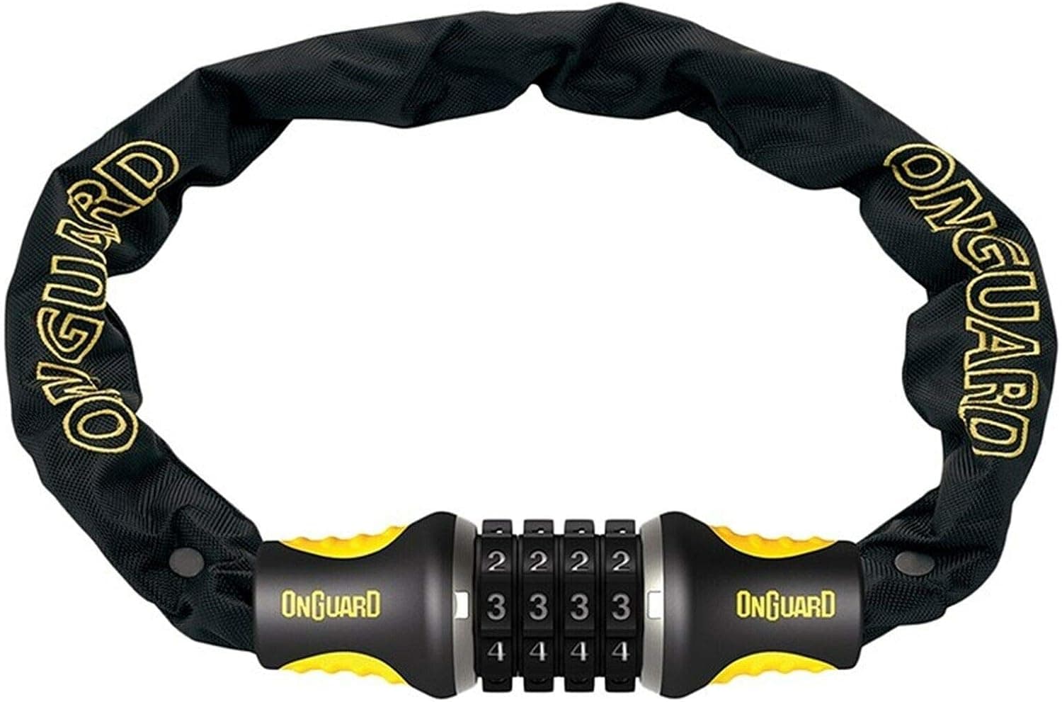 ONGUARD Combo Chain Lock, Black, 4' x 6mm