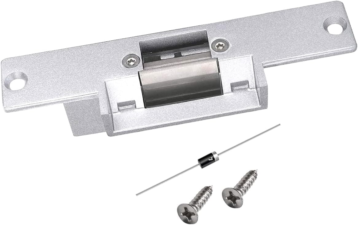 Electric Strike Lock Electronic Mortise NO Mode Fail Secure Lock for Access Control Wooden Metal Door Deadlatches or Cylindrical Locksets