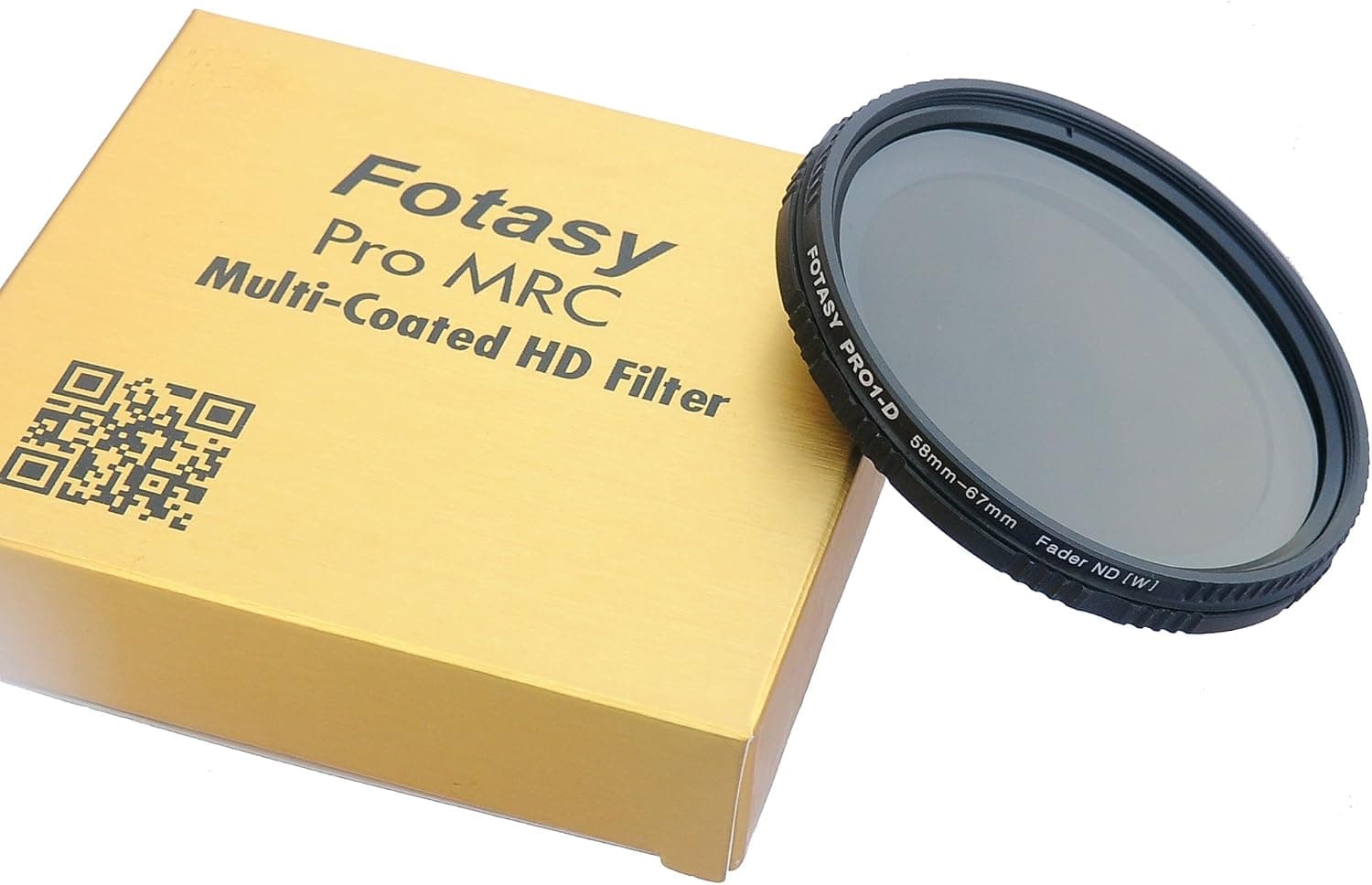 Fotasy 58mm Nano Multi-Resistance-Coated(MRC) Adjustable Fader ND Filter Neutral Density (ND8 - ND800)