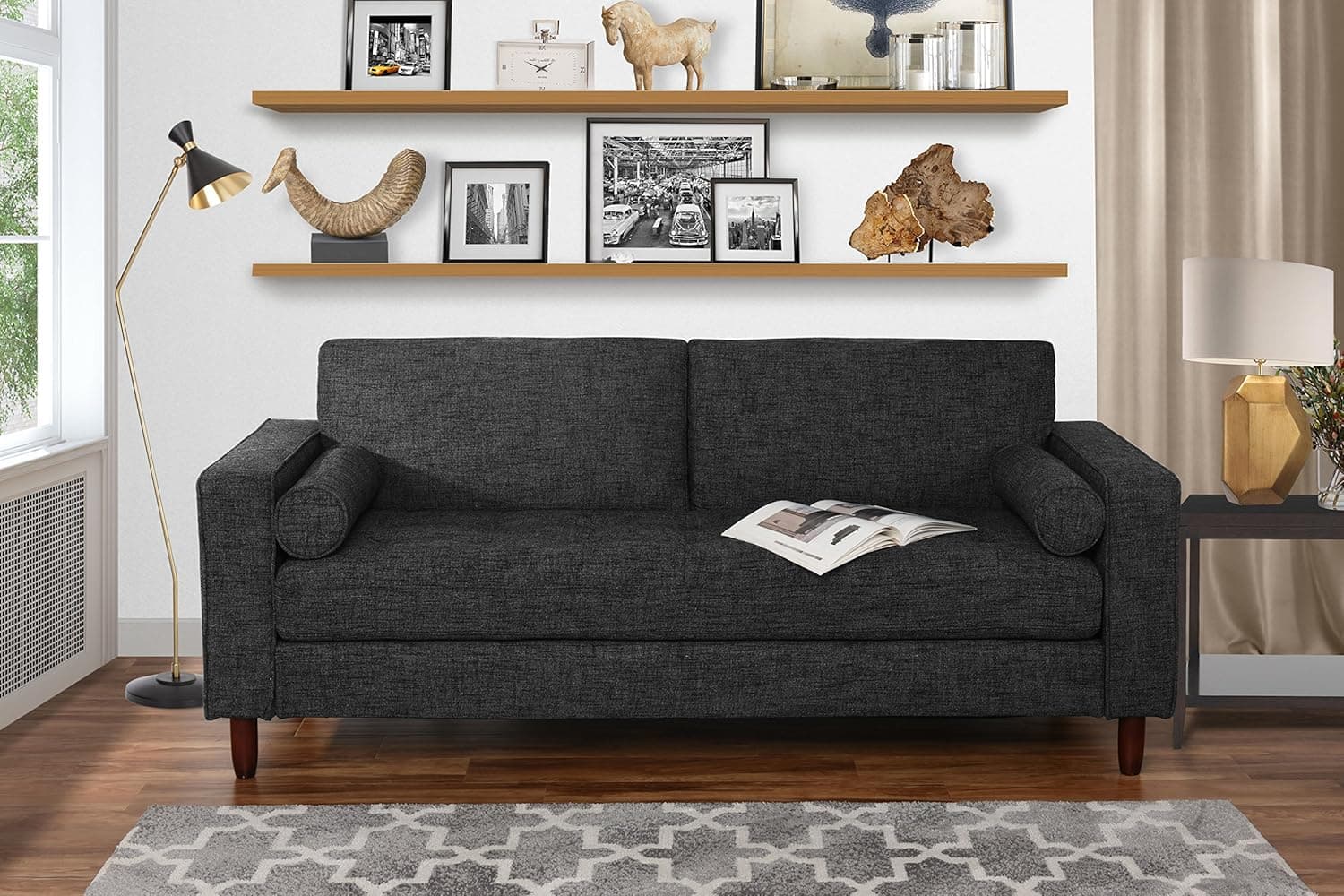 Divano Roma Modern Sofas, Dark Grey