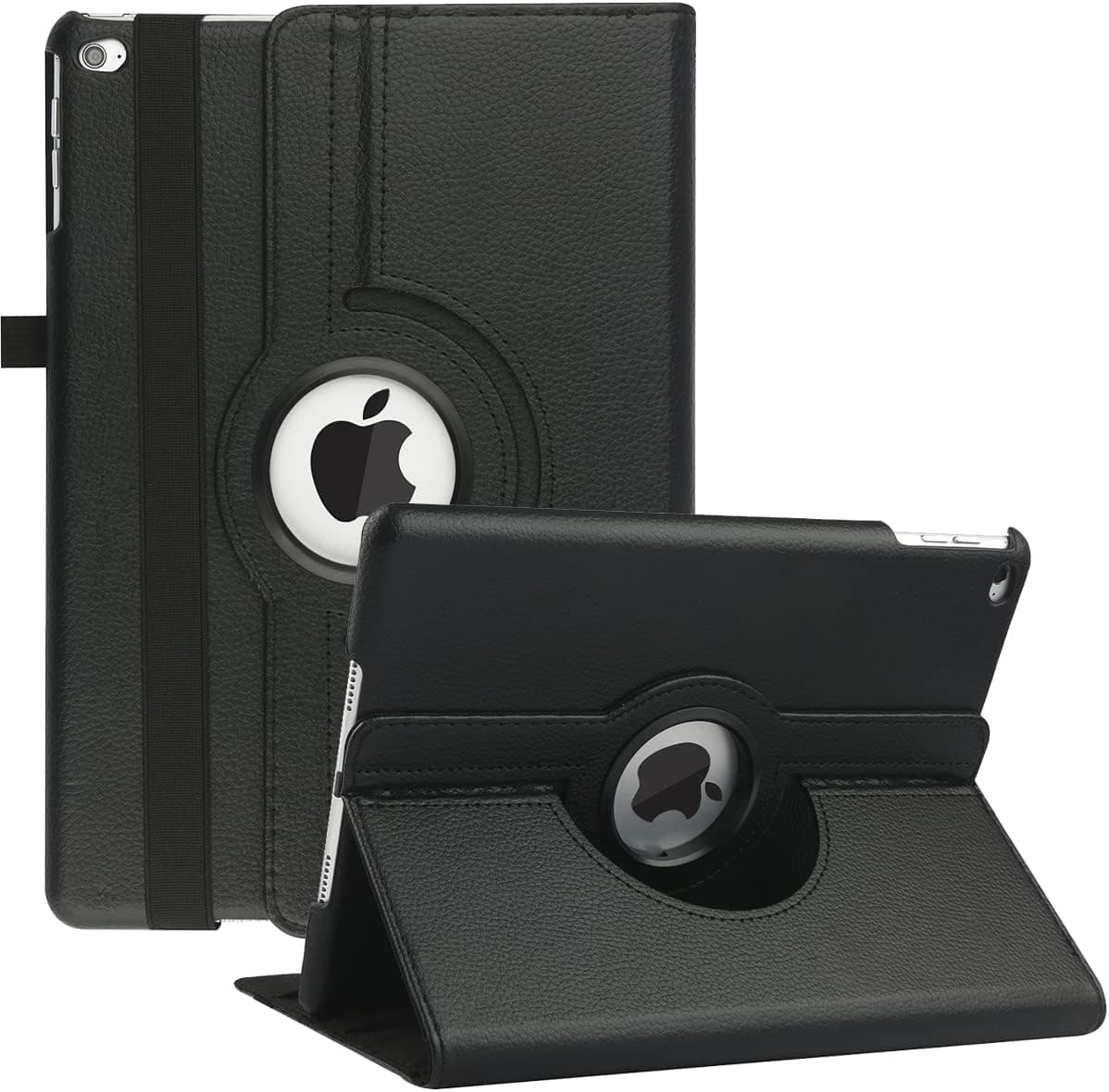 Rotating Case for 9th Generation Case 2021 / iPad 8th Generation 2020 / 7th Generation 10.2" 2019, 360 Degree Rotating Multi-Angle Viewing Folio Stand Case with Auto Sleep/Wake Feature (Black)