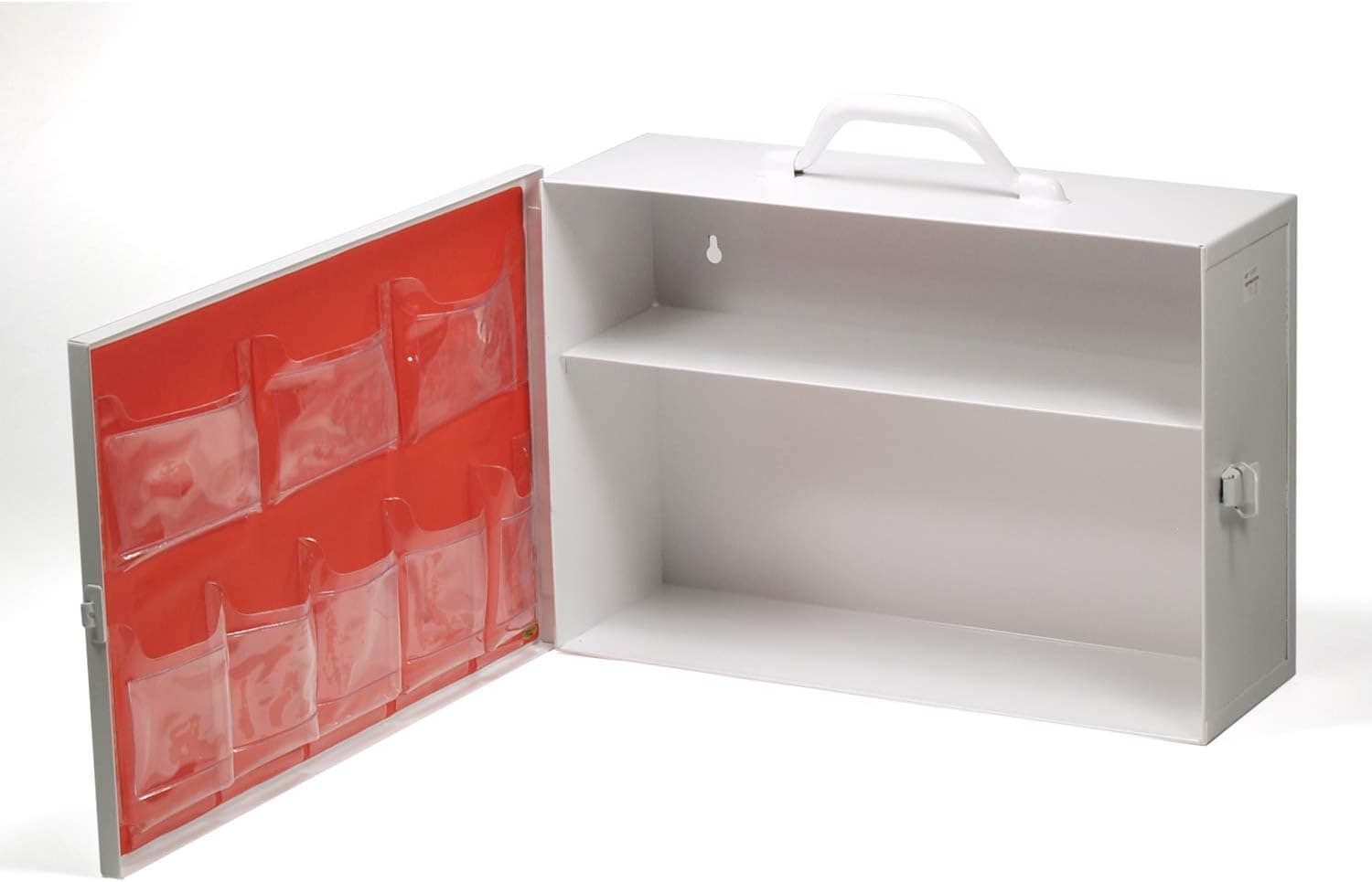 Medique Products 723MTMSD 2 Shelf Empty First Aid Kit Side Opening with Pocket