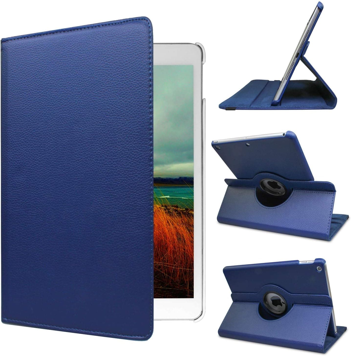 ipad 4th Generation case 9.7 inch model A1458, A1460, A1459 iPad 2nd / 3rd Generation case 9.7 inch with Bonus Screen Protector, Stylus and Cleaning Cloth (Royal Blue)