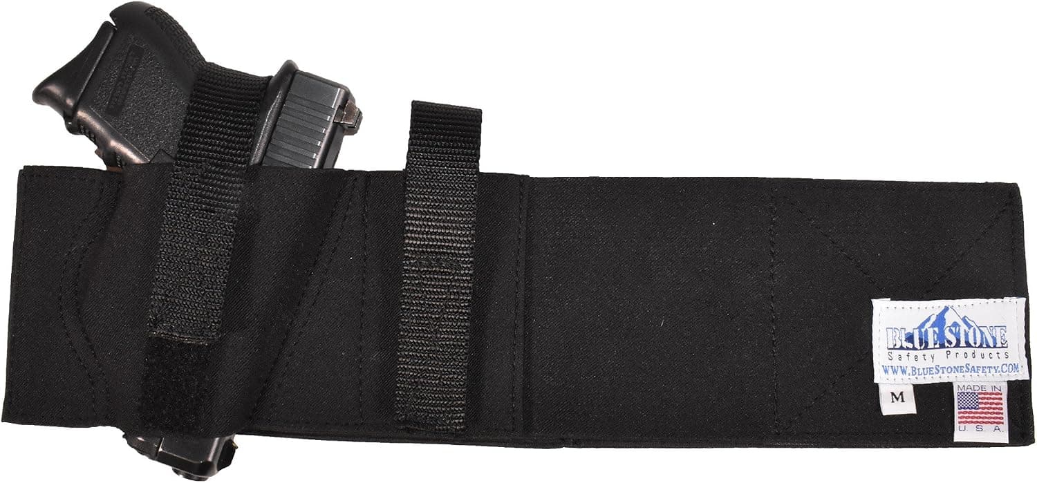 Concealed Carry Belly Band Holster| Belly Band Gun Holster| Belly Band Holster|Fits Glock 17, Glock 19, Glock 21, Glock 22, Glock 23, Glock 26, Glock 27, Glock 42, Glock 43, and Smaller Glock Models, S&W Shield, S&W M&P, and Similar sized Handguns, Sig Sauer, p220, p226, p228, p229, p239, p250, Berretta 92fs, Ruger SR9, and Similar models, 4 inch barrel revolvers, 2.5 inch barrel revolvers