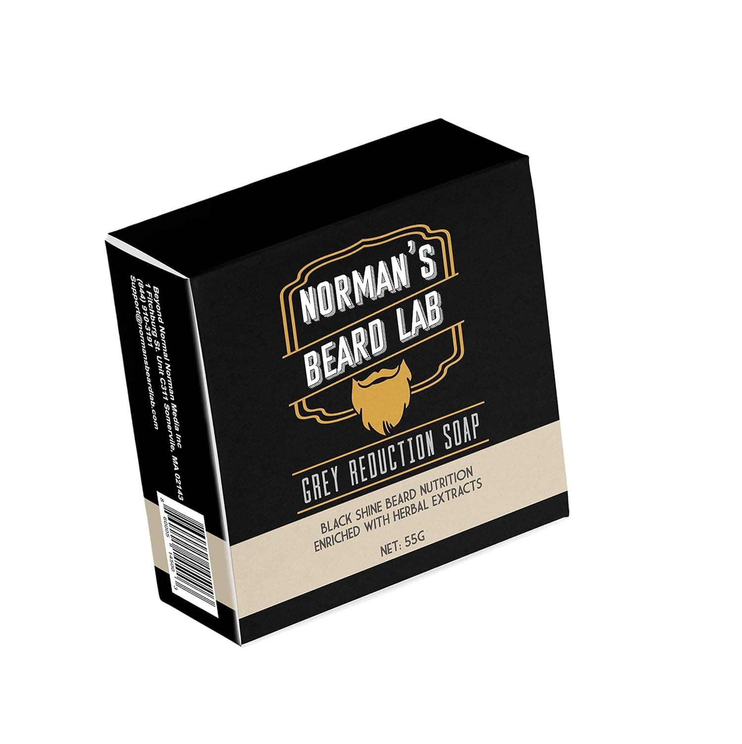 NORMAN'S BEARD LAB Grey Reduction Soap, Shine & Nutrition for Beard (1 Bar) Official Store, 1.9401 Ounce