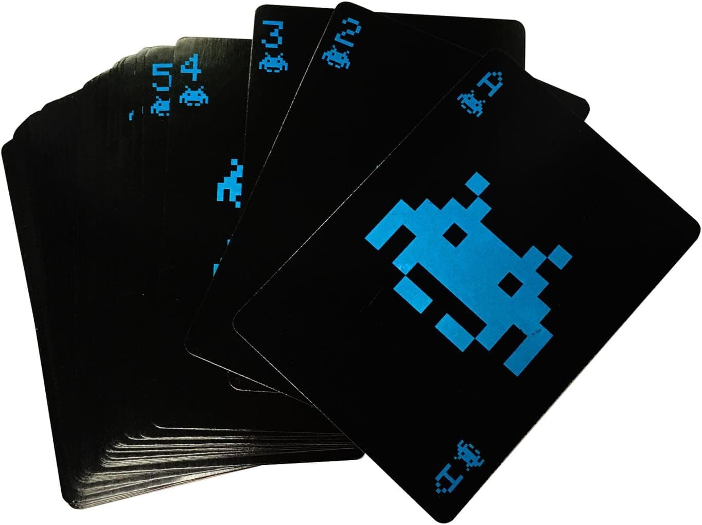 Paladone Space Invaders Playing Cards - 52 Cards with Arcade Style Storage Tin