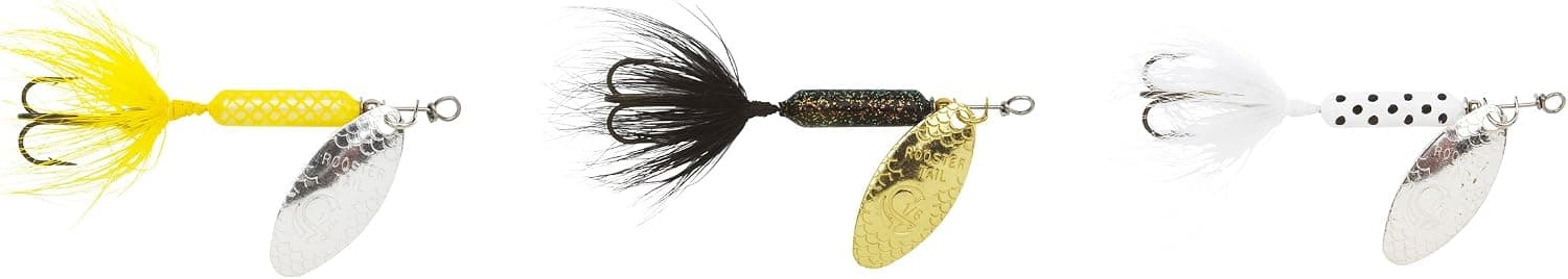 Yakima Bait Yakima Bait Rooster Tail ' 3 Pack Yellow White Dalmation 1 Oz