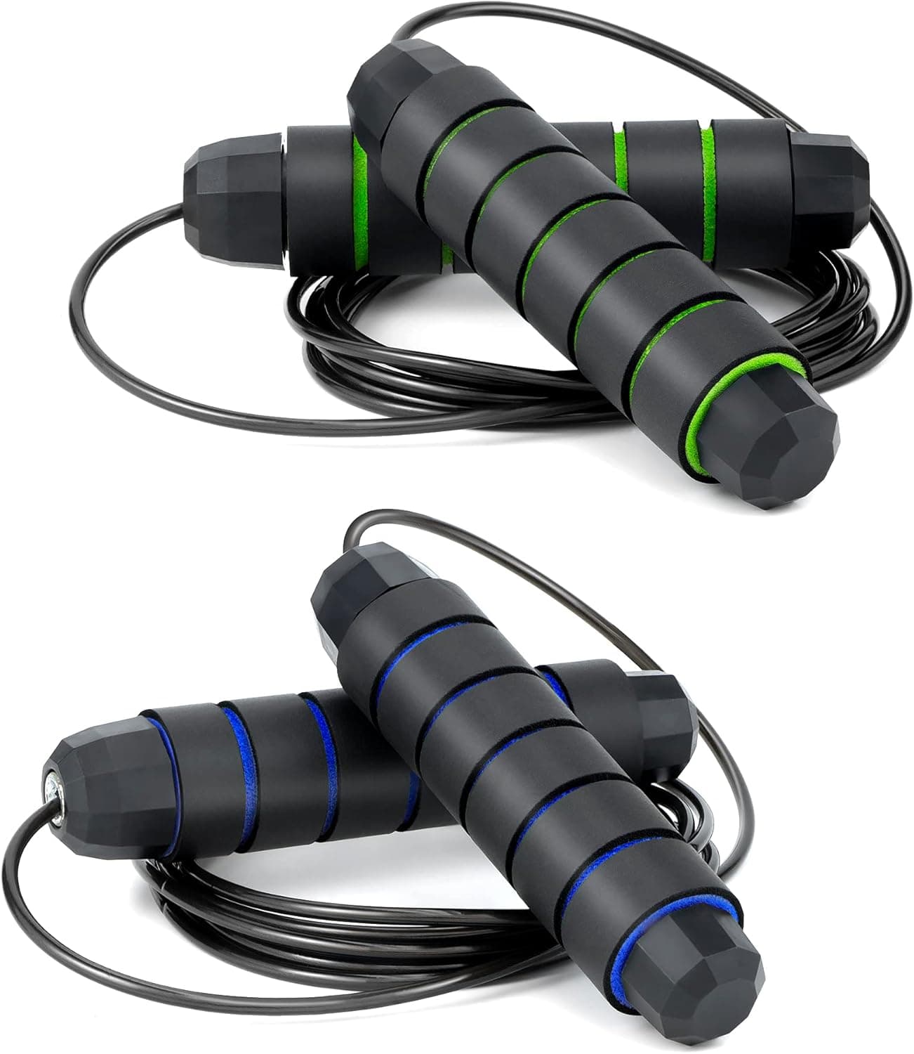 CUNCUI 2 pcs Jump Rope, Jump Ropes for Fitness, Jump Ropes, Adjustable Jump Rope for Workout, Fitness Jump Rope for Men Women and Kids.