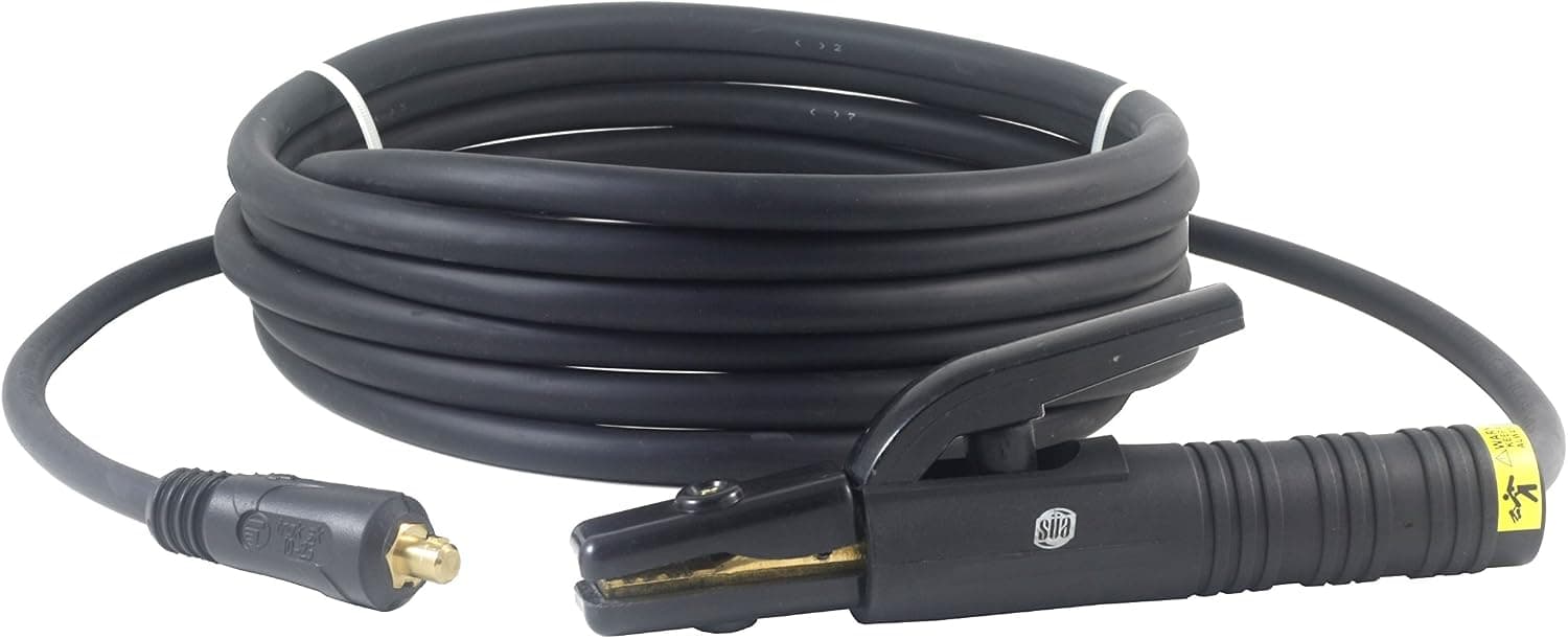 150 Amp Welding Electrode Holder Lead Assembly - Dinse 10-25 Connector - #4 AWG cable (15 FEET)
