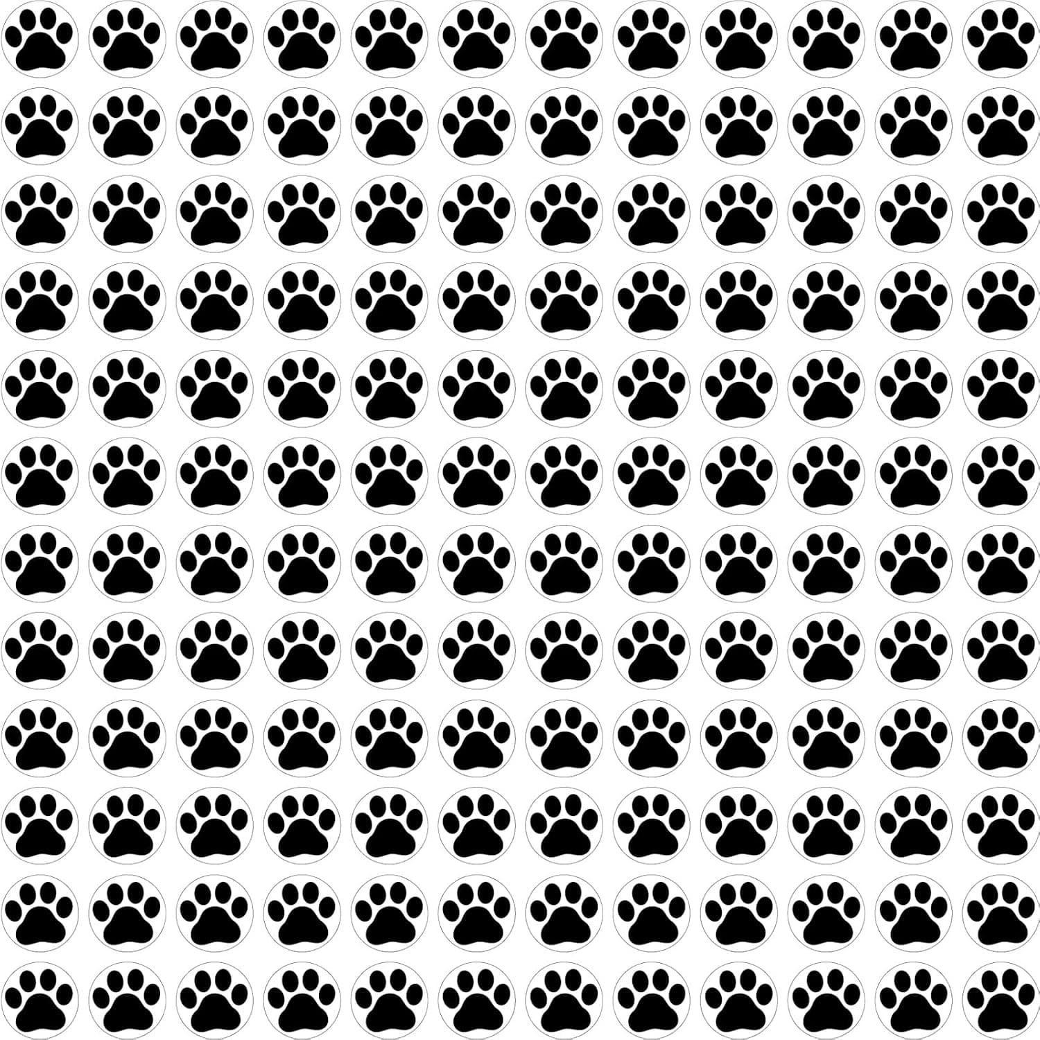 3000 Paw Print Stickers for Kids Mini Dog Paw Stickers Small Pet Patrol Stickers Incentive Chart Stickers for Classroom Teacher Reward Home Room Wall Decor (Black)