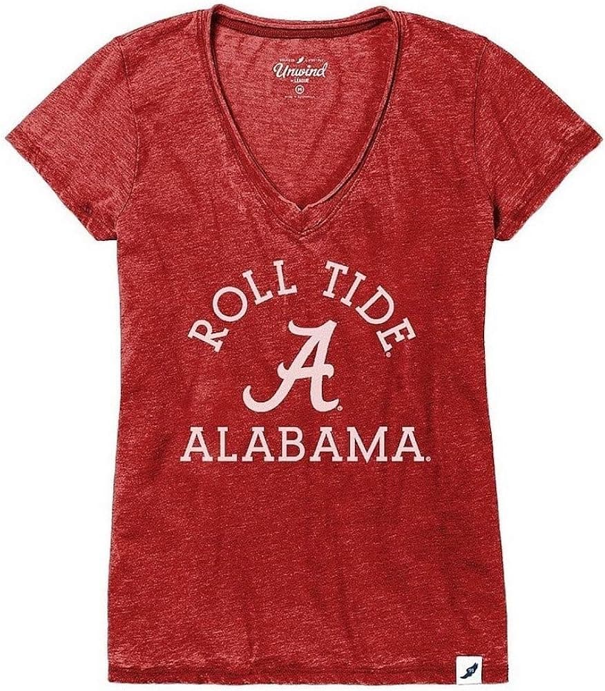 Elite Fan Shop NCAA Womens Vneck Tshirt Burnout Arch