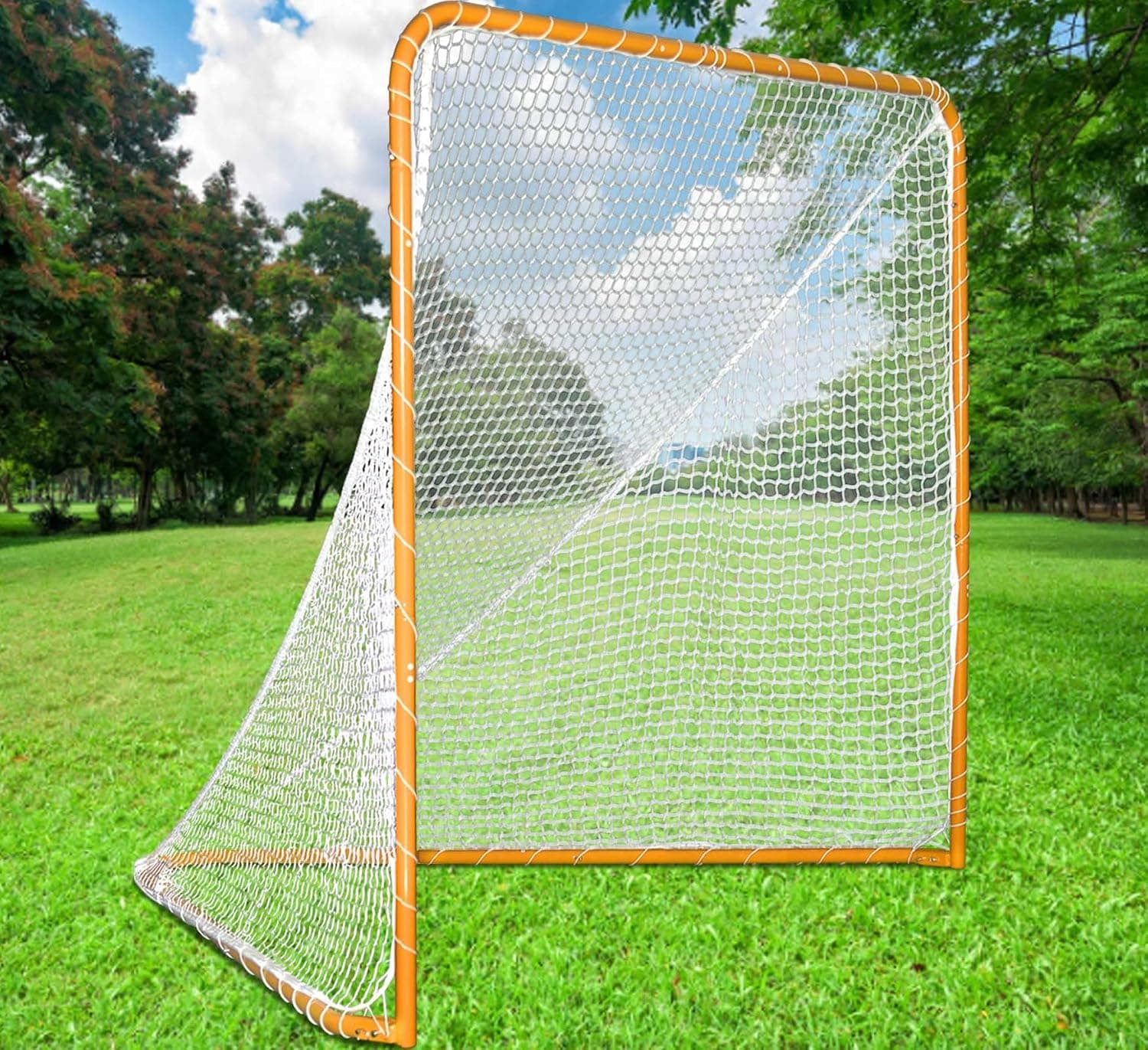 Portable Mini 6x6 Lacrosse Practice Training Goal Nets for Backyard Portable Mini 6x6 Lacrosse Practice Scoop Nets for Kids Men Womens Metal Portable Lacrosse Goal Net 6x6 FT with Bag