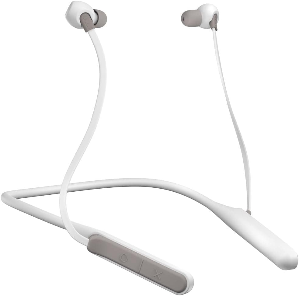 Jam Tune In Bluetooth Neckband Style Headphones 30 ft. Range, 12 Hour Playtime, Hands-Free Calling, Sweat and Rain Resisitant IPX4 Workout Earbuds Gray HX-EPC202GY