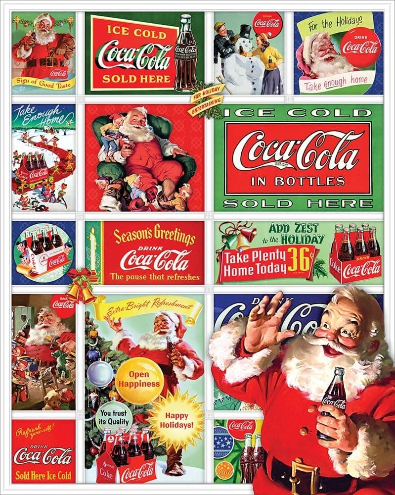 Springbok's 1500 Piece Jigsaw Puzzle Santa's Coca-Cola Christmas - Made in USA