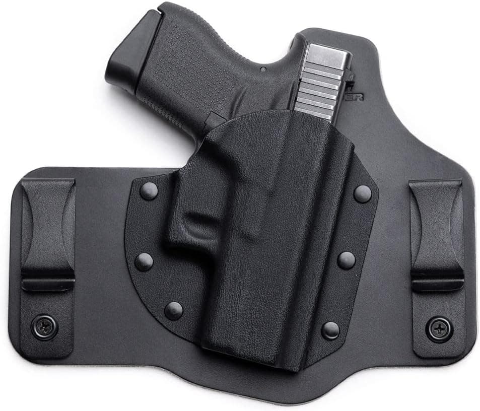 Vedder Holsters ComfortTuck Combat Cut Leather Kydex Hybrid Gun Holster Compatible with Glock 43