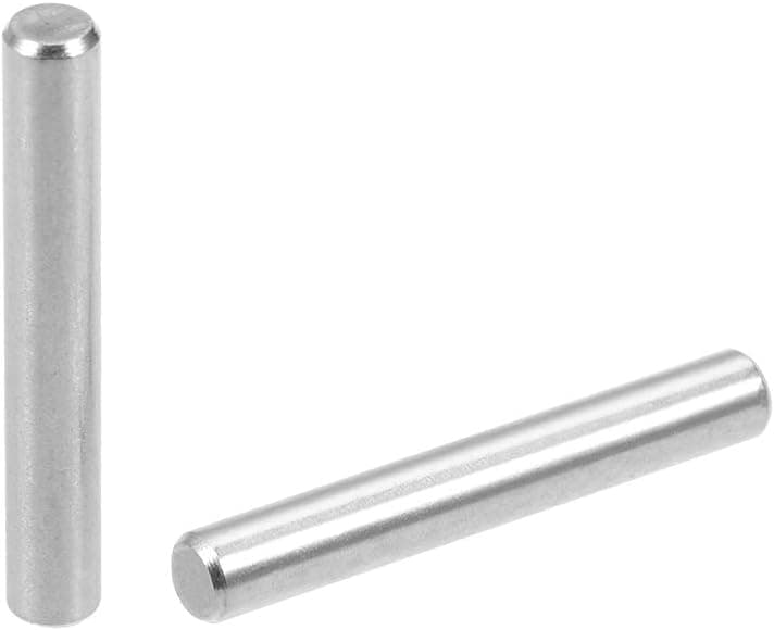 uxcell 50Pcs 4mm x 28mm Dowel Pin 304 Stainless Steel Shelf Pegs Support Shelves Silver Tone
