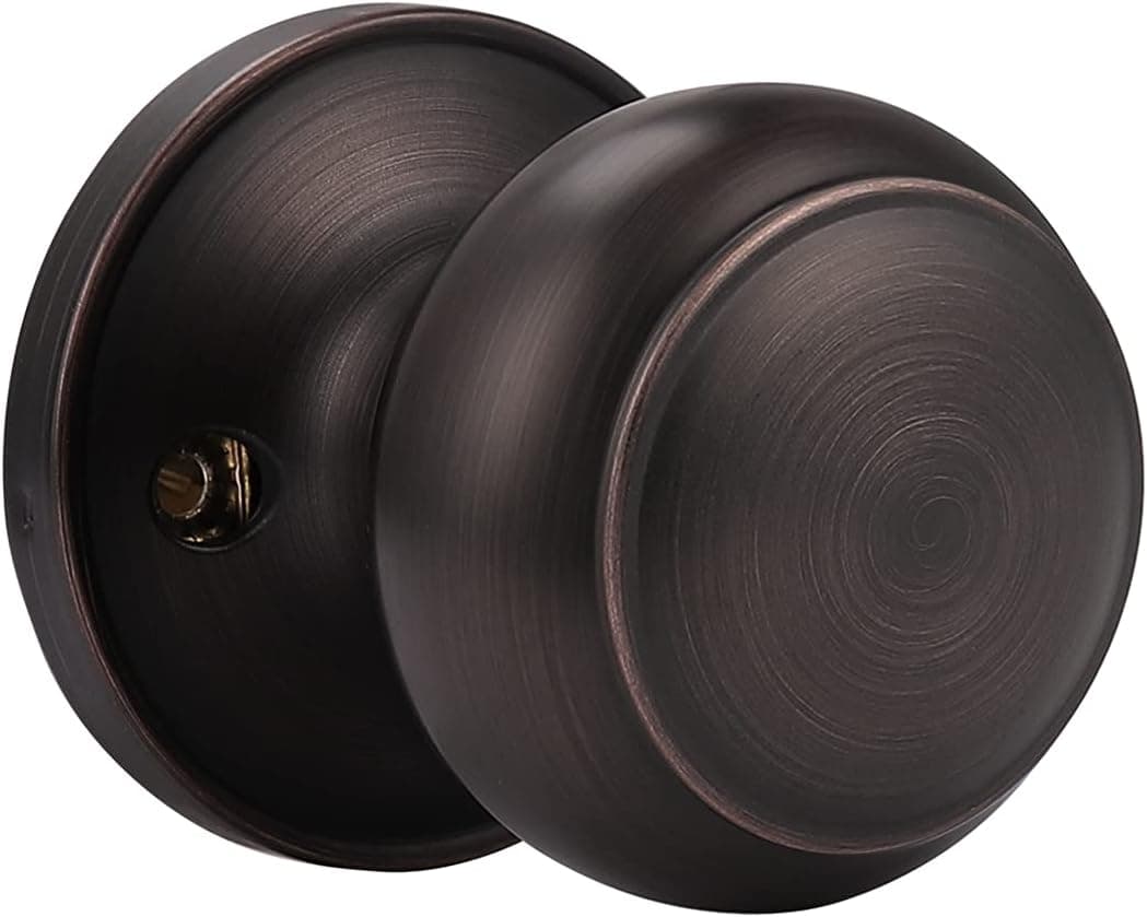 Probrico Colonial Style Half Dummy Door Knob Interior Non-Turning Door Handle,Oil Rubbed Bronze Finish