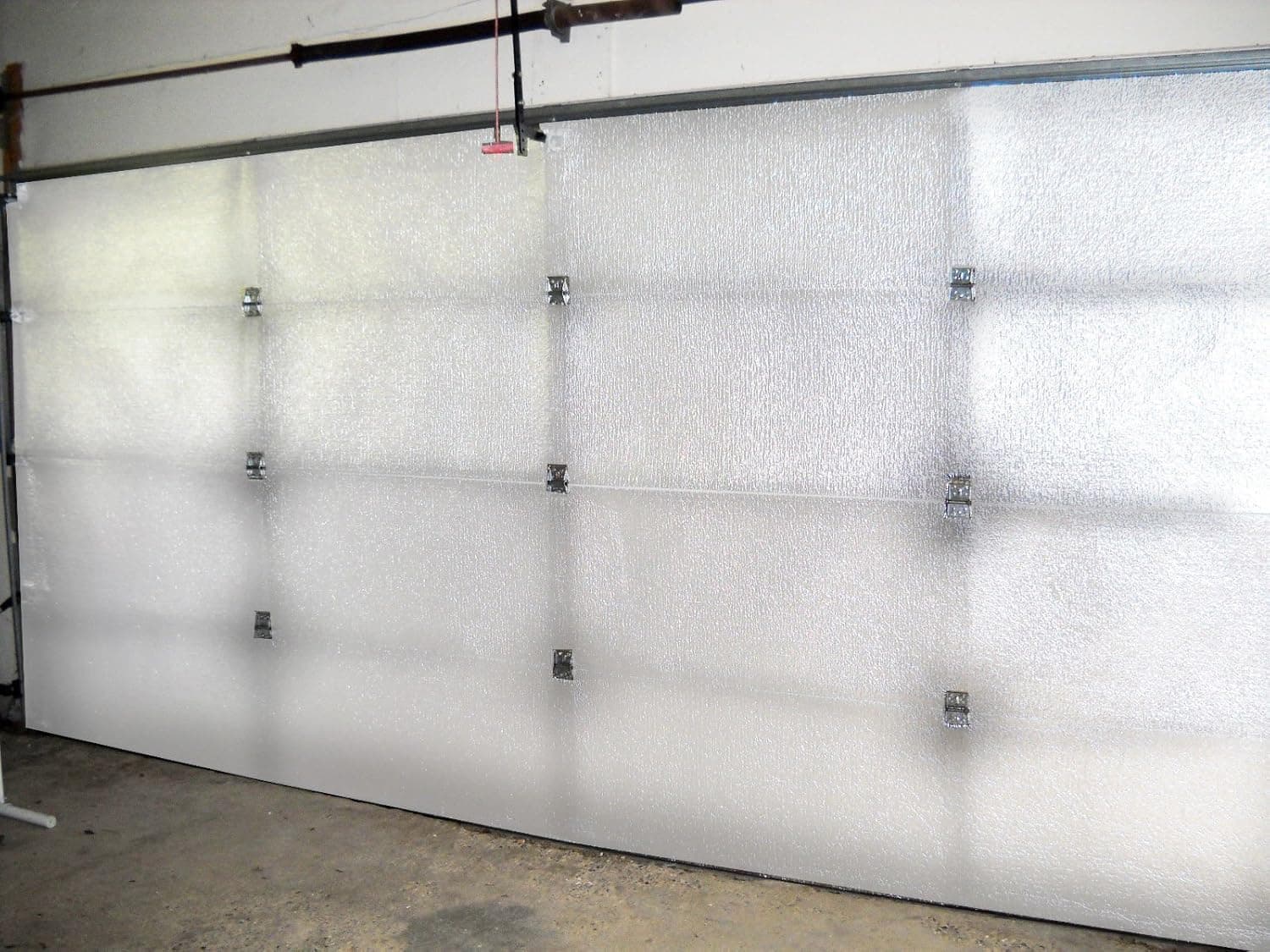 AES US Energy White Pre-Cut Inserts 2 Car Garage Door Insulation Kit Reflective Foam Fits 14x8 6x8 17x8 18x8 Double Garage Doors