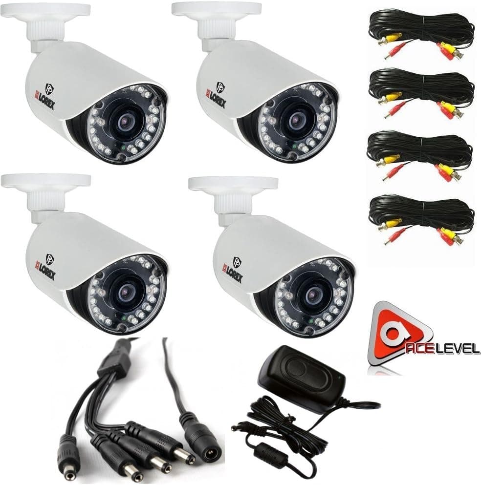 Lorex 1.3MP/ 900TVL / 130ft NightVision / 3.6mm Lens / IP66 WP Bullet 4PK Camera Set
