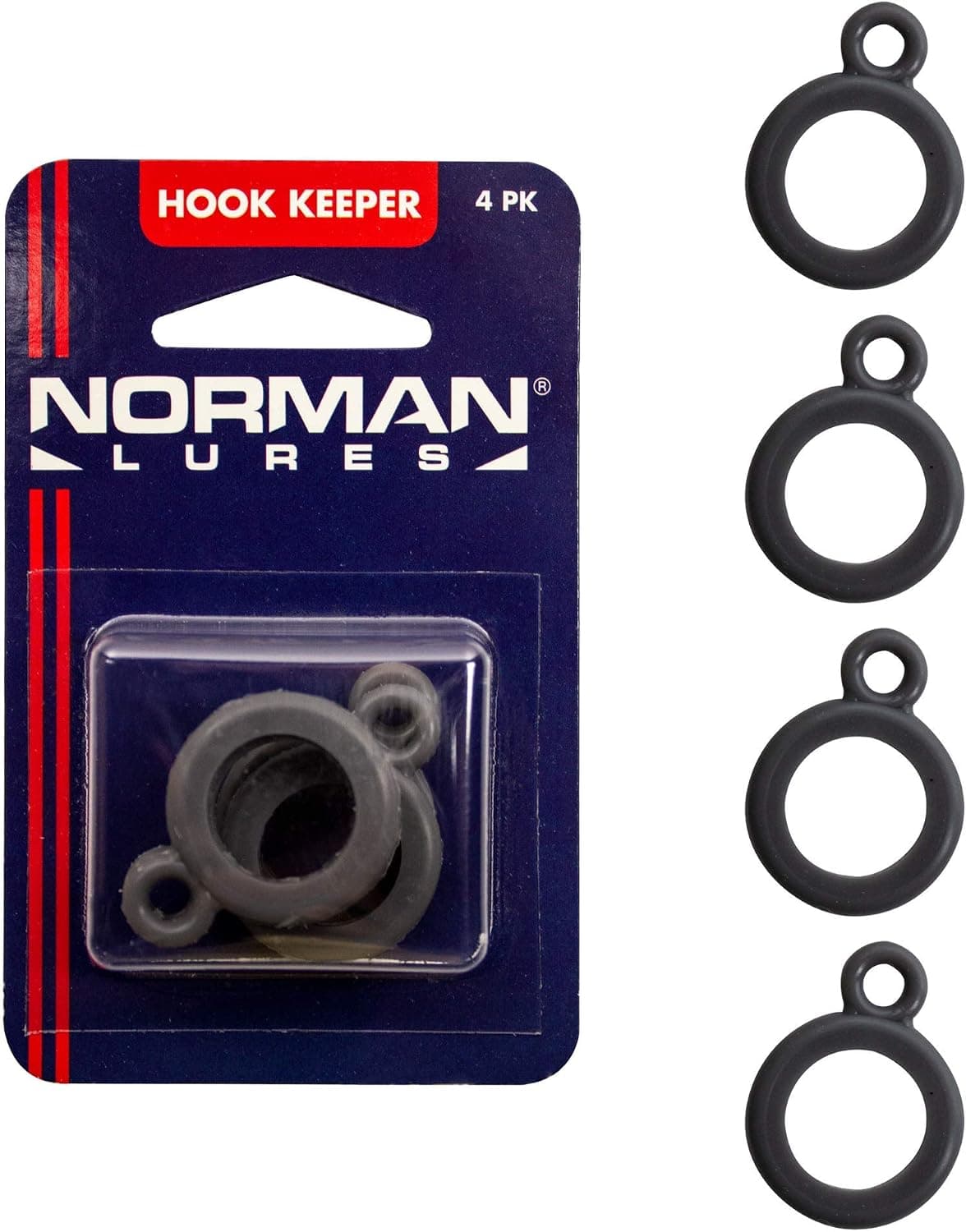 Norman Lures Fishing Rod Hook Keeper, Saves Rod Guides and Cork Handles, Fishing Gear and Accessories, Pack of 4, Assorted