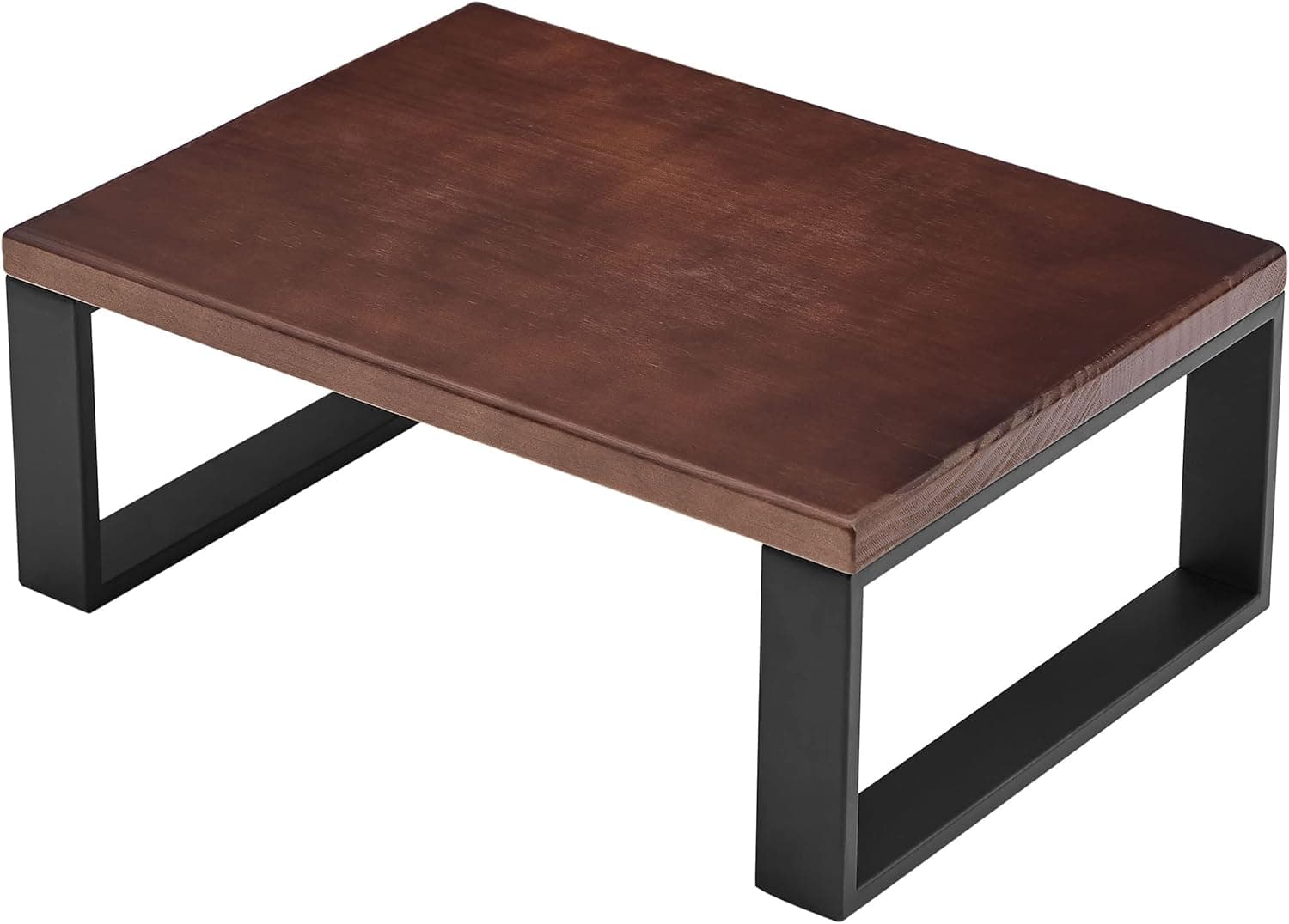 RORKEE Wood Step Stool with 350 Pounds Load Capacity Wooden Bedside Step Stool Adults for Kitchen,Bathroom,Bedroom(Dark Walnut)