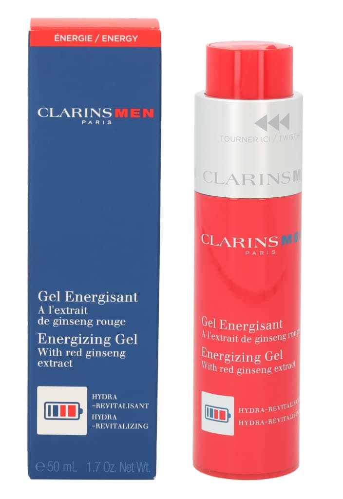 CLARINSMEN Energizing Gel | Cool, Mattifying Gel Moisturizer For Men| Energizes Skin and Locks In Moisture | Mattifies and De-Shines | Invisible, Non-Sticky Texture | All Skin Types | 1.7 Ounces