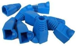 UbiGear New 100 Pcs Lot Blue Cat5 Cat5e Cat6 Rj45 8p8c Plug Connector End Cap Boot