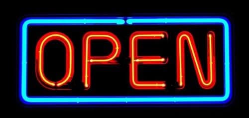 24" x 11" Neon Sign "Open"