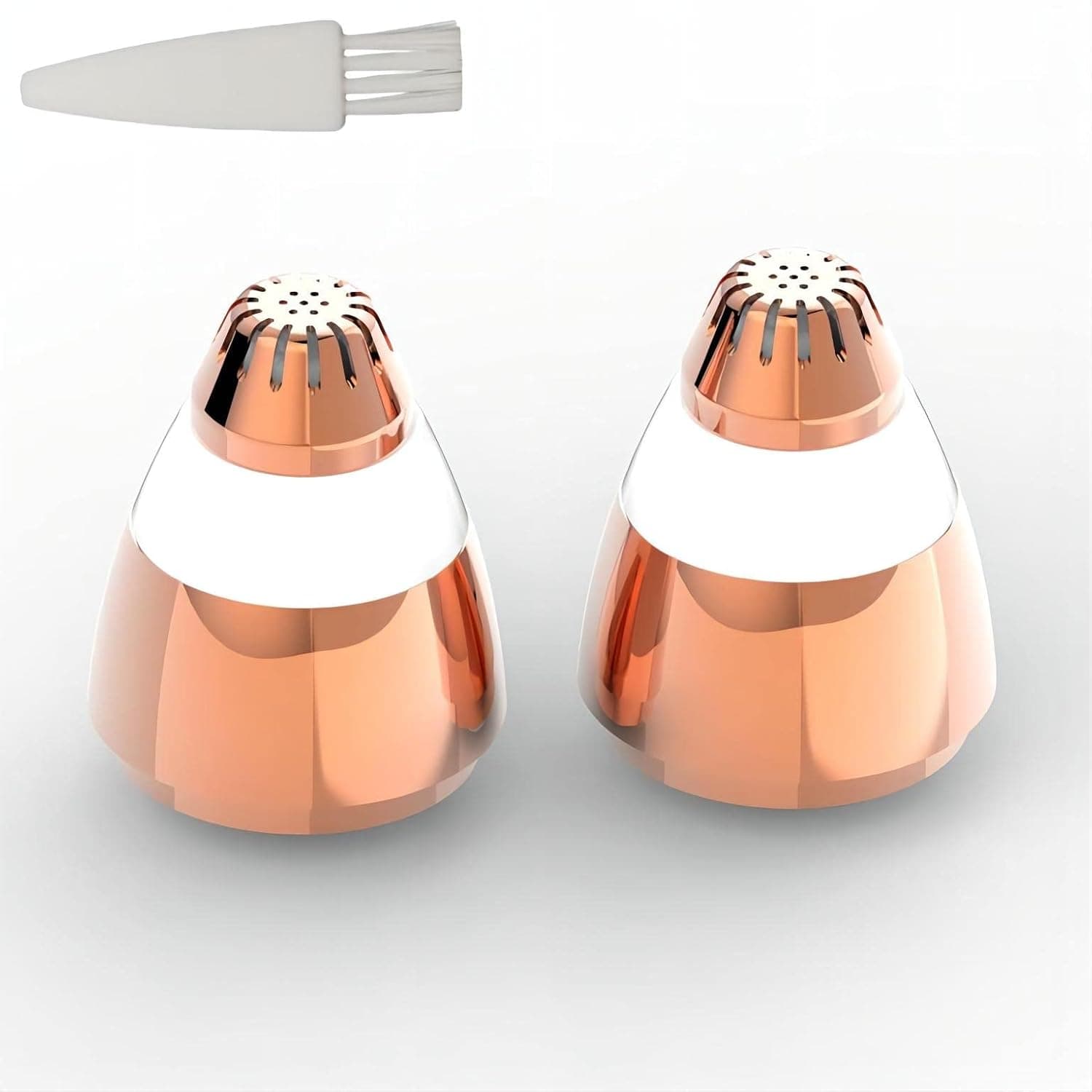 Eyebrow Hair Remover Replacement Heads Compatible for Finishing Touch Flawless Facial Hair Removal Tool for Women Smooth Finishing, with Cleaning Brush, Rose Gold (RoseGold-2pcs)