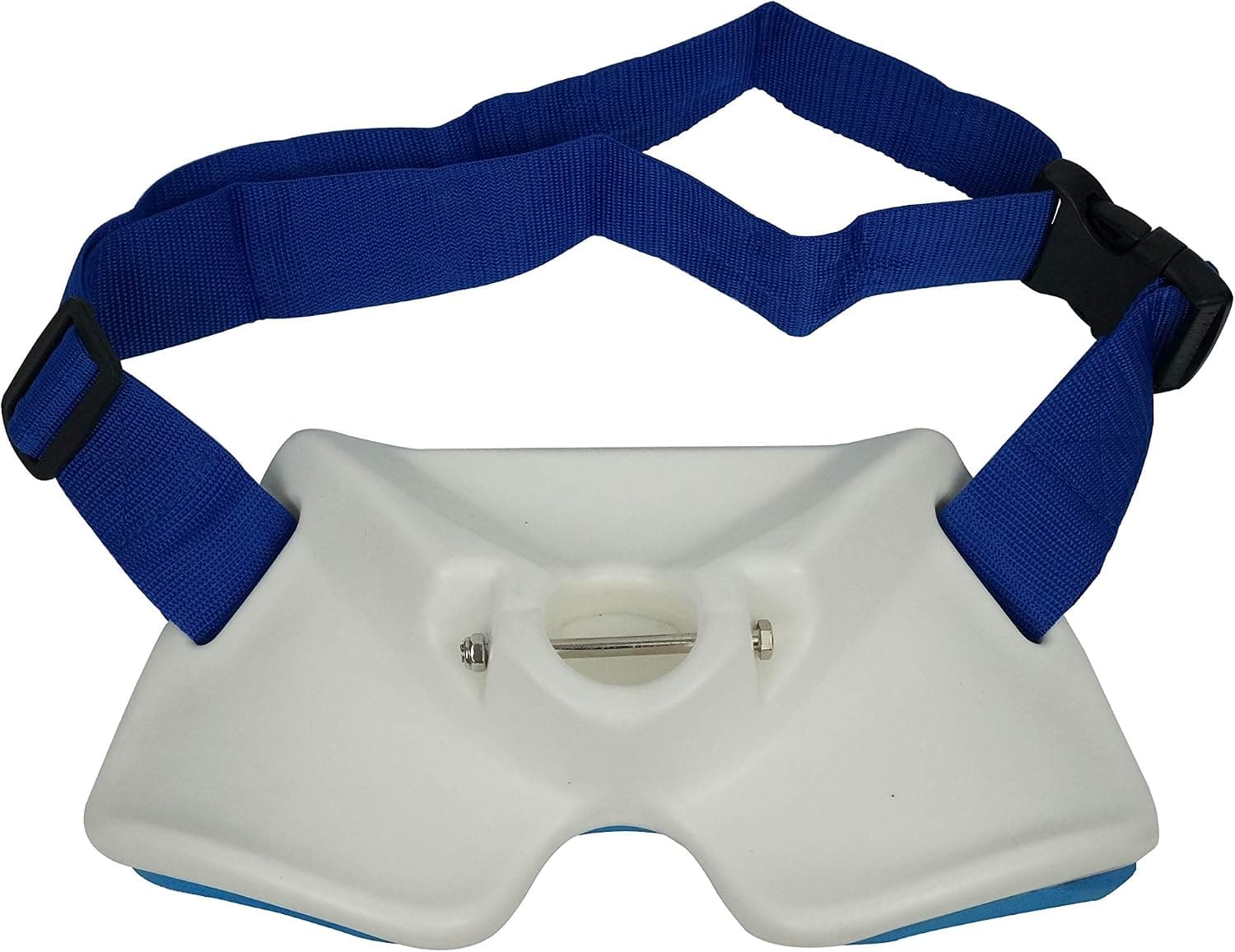 Eupheng Professional Fishermen Gimbal Pad Adjustable Fighting Fishing Waist Belt Rod Pole Holder (M2, White/Blue)
