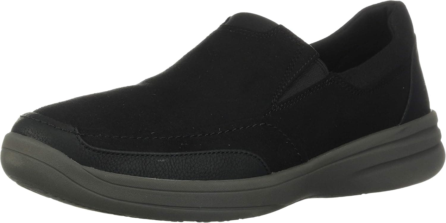 Clarks Men's Step Stroll Edge Loafer, Black Leather, 85 M US