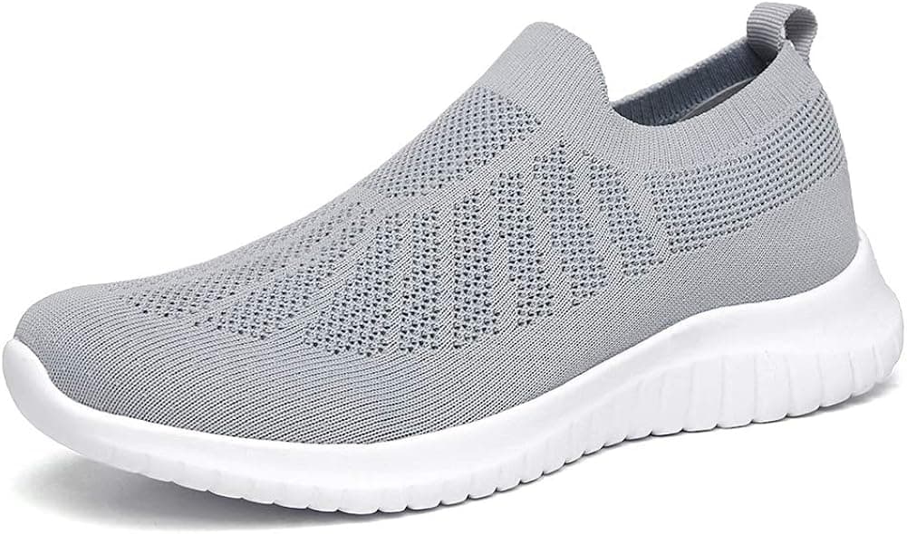poemlady Lightweight Slip On Walking Tennis Shoes Breathable Casual Athletic Running Workout Sneakers