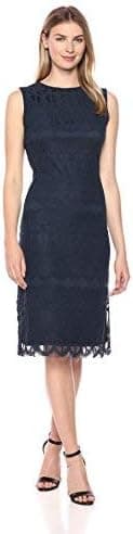 Sharagano Women's Lace Midi Dress
