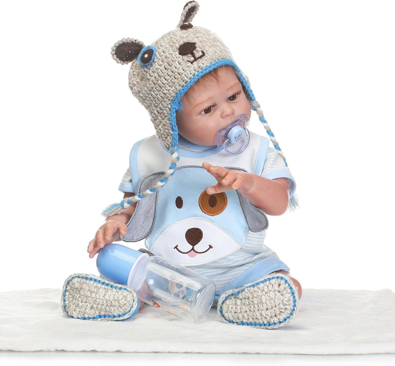 Realistic Reborn Baby Dolls boy 20 Inches Full Silicone Body Lifelike Handmade Washable Anatomically Correct Gift Set