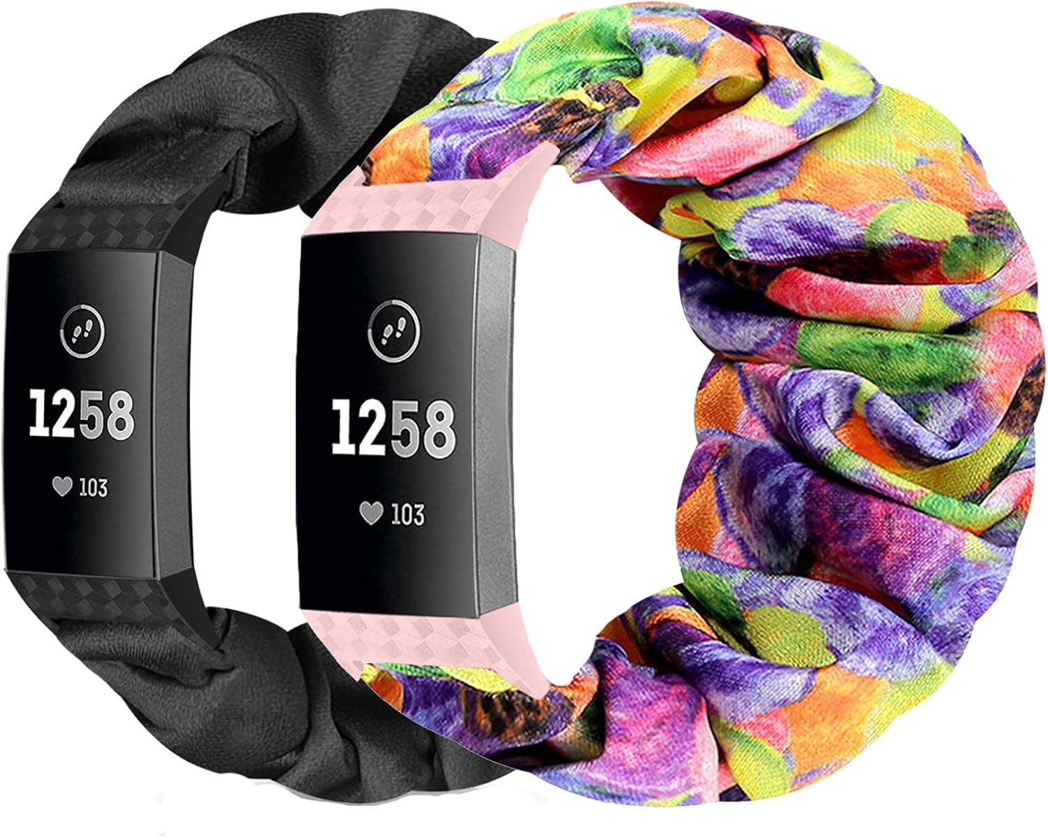 ShuYo Scrunchies Bands Compatible for Charge 3 Bands and Charge 4 Bands for Women Girls, Soft Elastic Fabric Replacement Accessory Strap for Charge 4/Charge 3 /Charge 3 SE