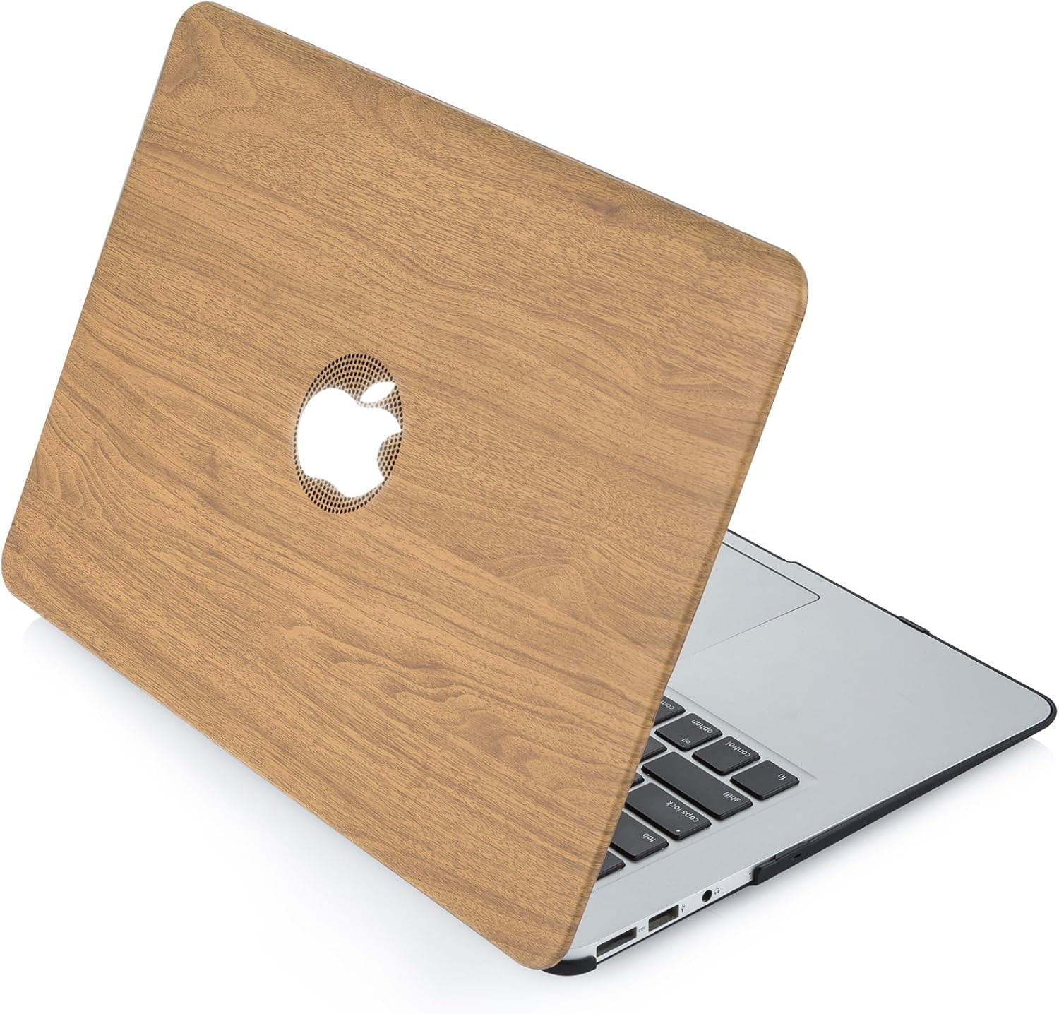 CucupaioTJFEC PU Leather Coated Soft Touch Hard Case for MacBook Pro 13 inch with Retina Display Model A1425 and A1502 - Natrual Yellow Wood Texture
