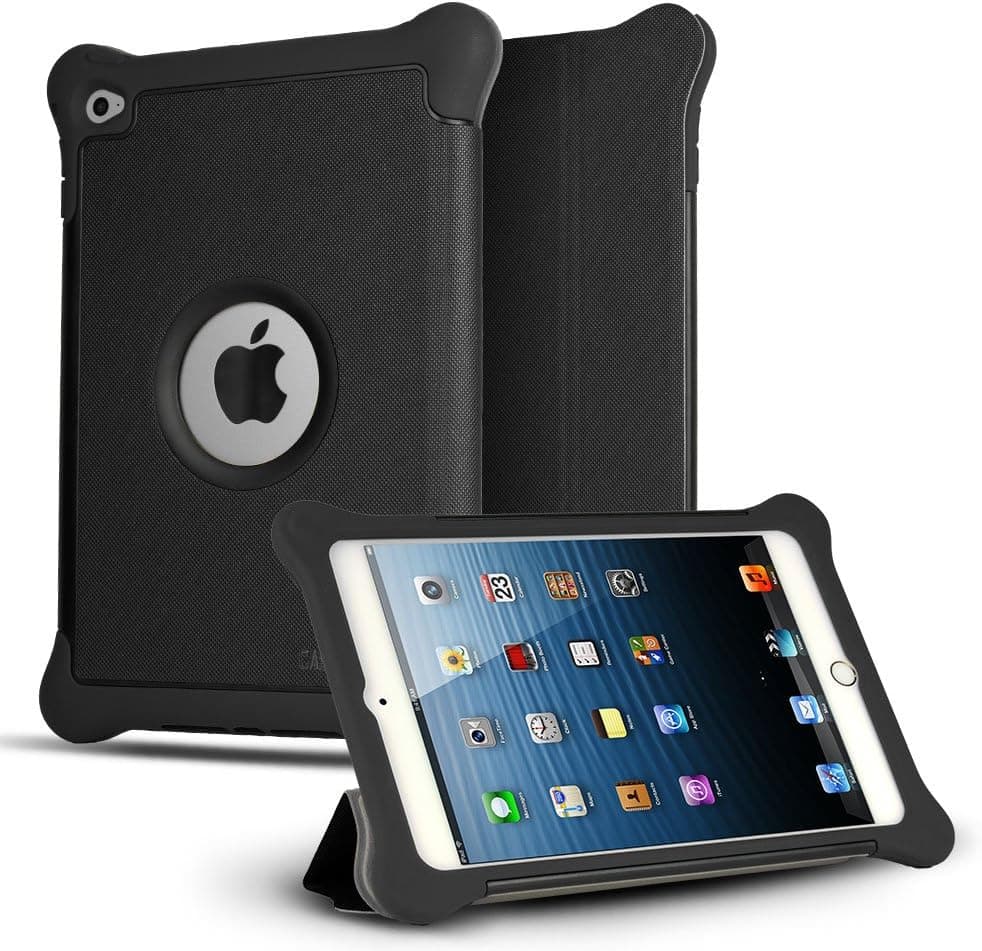 iPad Mini Case,iPad Mini 2 Case,iPad Mini 3 Case,Adela Shop Ultra Slim Fit Bumper Hard Case 3in1 Shockproof for Apple iPad Mini 1/2/3 [Full Body Protective] Lightweight with Pc & Silicone,Center Rose