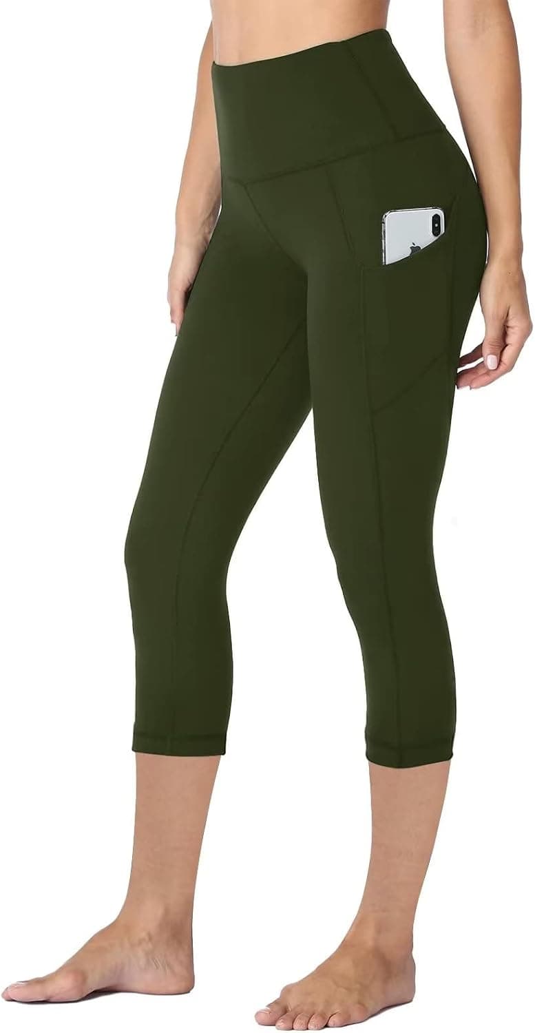 HLTPRO Leggings with Pockets for Women(Reg & Plus Size) - High Waist Tummy Control Yoga Pants with Pockets for Workout