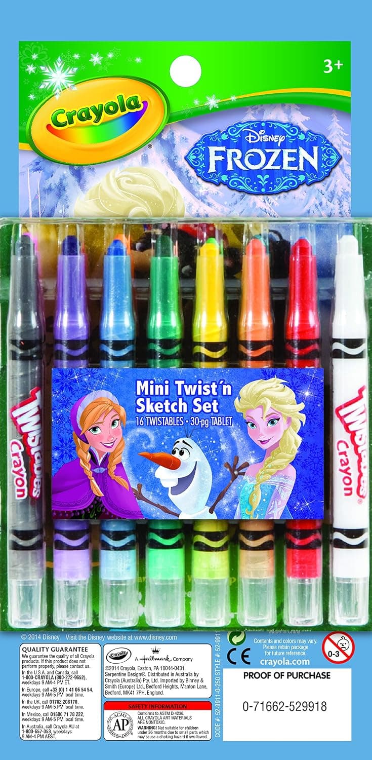 Crayola Frozen Mini Twistable Crayon & Paper Set