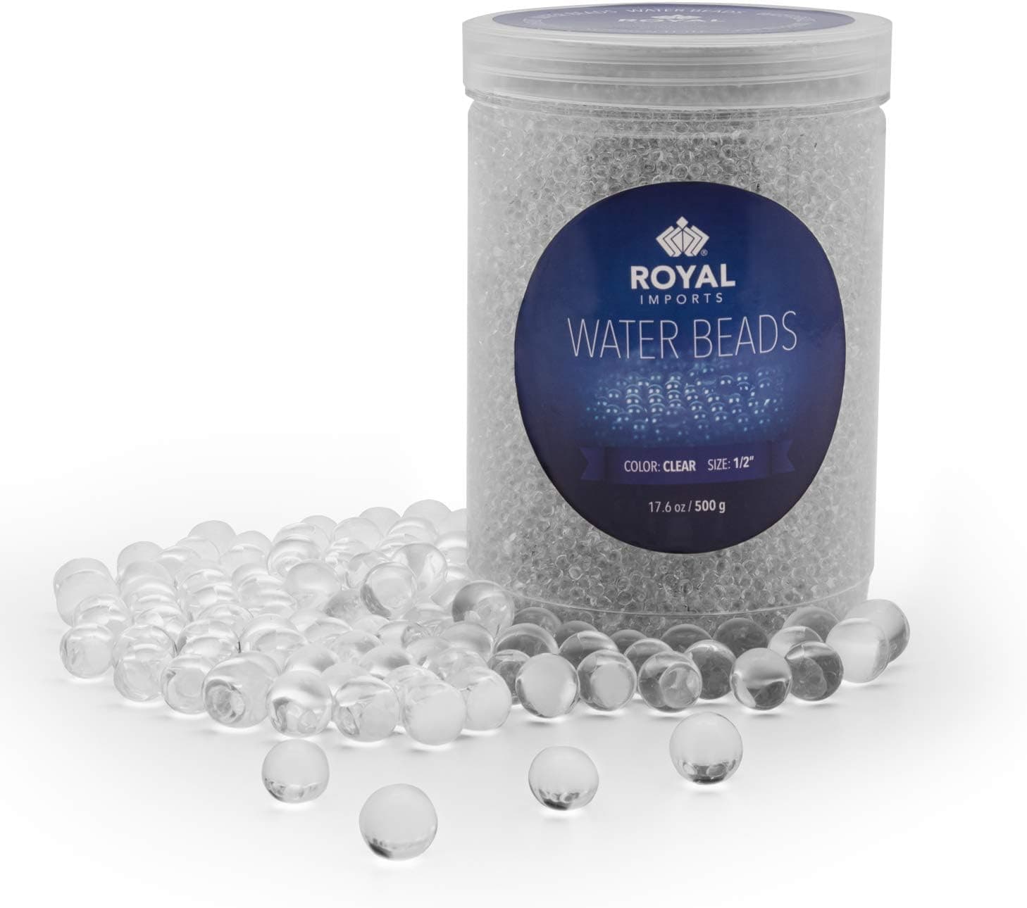 Royal Imports Water Beads Vase Filler, 1 lbs - 75,000 Clear Gel Jelly Pearls Makes 16 Gallons for Centerpieces, Weddings, Parties, Decorations, Floral, Plants