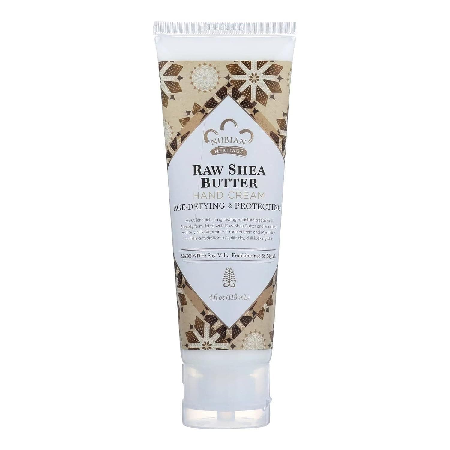 Nubian Heritage Hand Cream, Raw Shea and Myrrh, 4 Ounce