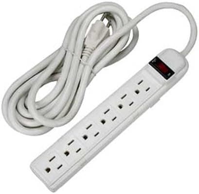 12Ft 6-Outlet Surge Protector 15A, 90J