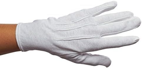 Ringmaster White Cotton Gloves with Snap Closure