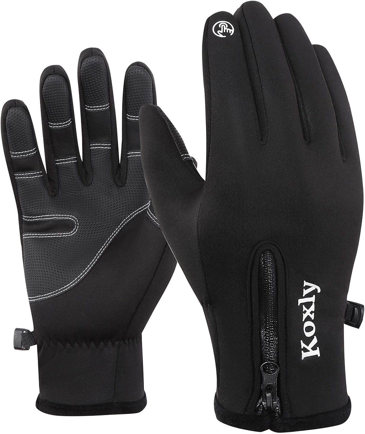 Koxly Winter Gloves Touch Screen Fingers Warm Gloves Insulated Anti-Slip Windproof Waterproof Cycling Riding Running Work for Men Women Mens Womens
