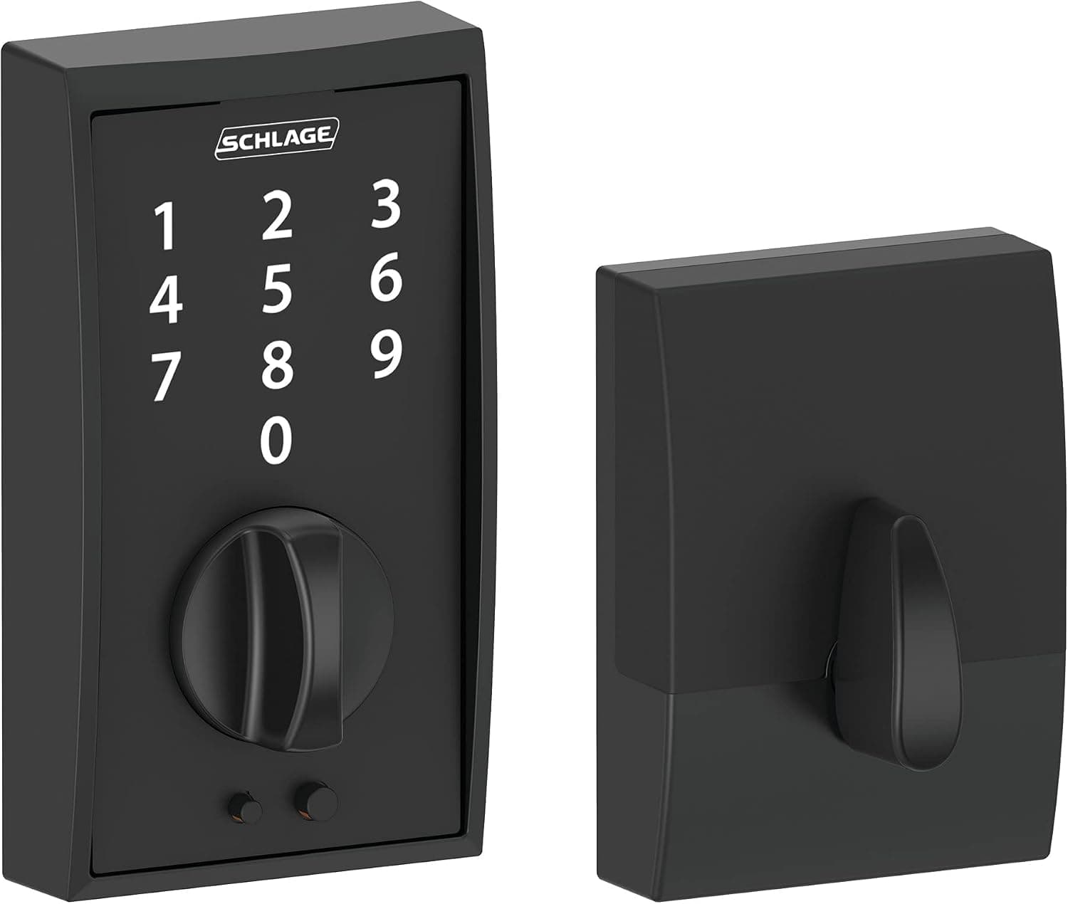 SCHLAGE BE375 CEN 622 Touch Keyless Touchscreen Electronic Deadbolt Lock, Matte Black