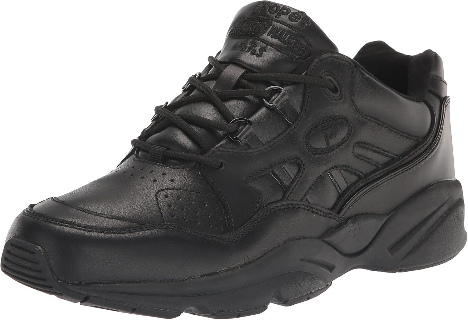 Propet Womens Stability Walker Walking Walking Sneakers Athletic Shoes - Black
