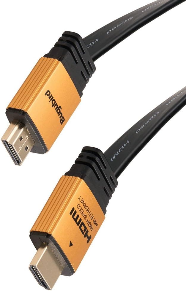 Bugubird 4K Flat HDMI Cable 3ft High Speed 18Gbps HDMI 2.0 Cable with Ethernet Support 4K @60Hz Ultra HD 2160P 1080P 3D HDR and Audio Return(ARC) - 3 Colors and Multiple Lengths are Available