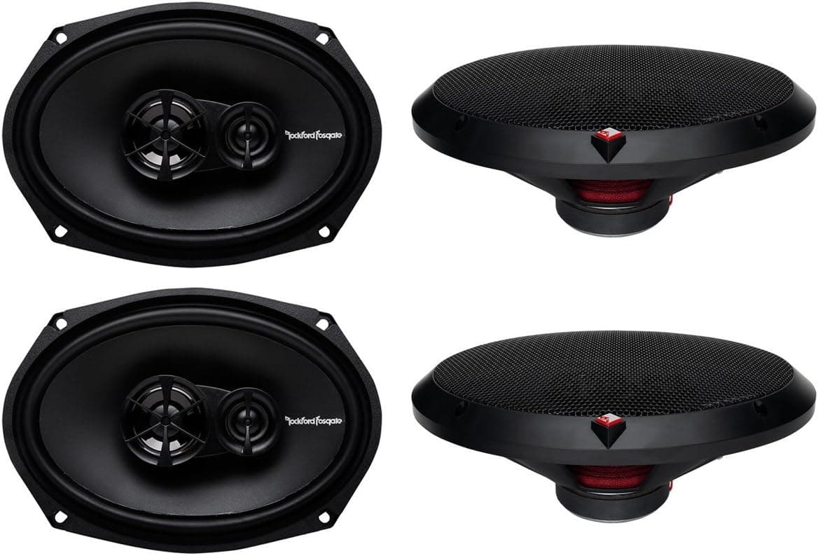 4 New Rockford Fosgate R169X3 6x9 260W 3 Way Car Coaxial Speakers Audio Stereo