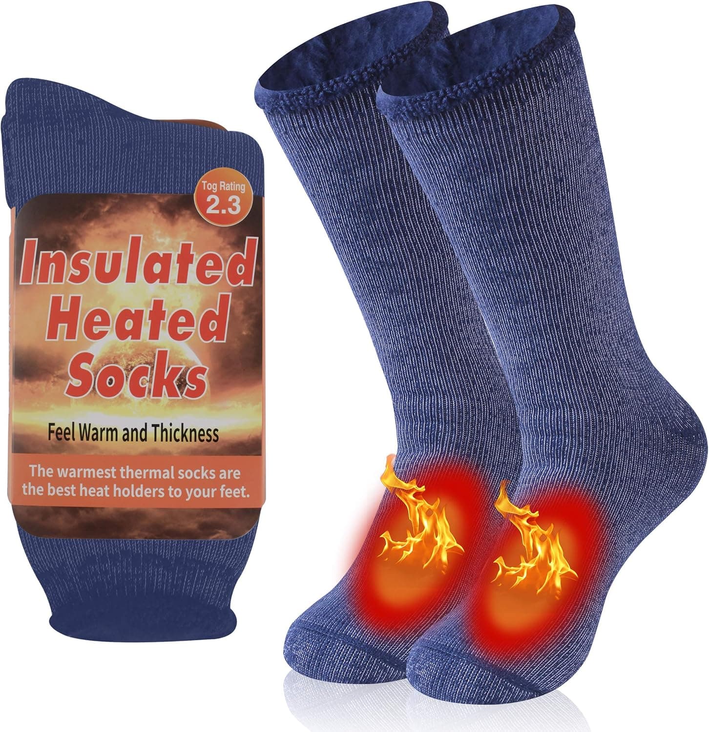 Bun Large Warm Thermal Socks Winter Unisex Thick Insulated Socks for Cold Weather 1 Pair&2 Pairs