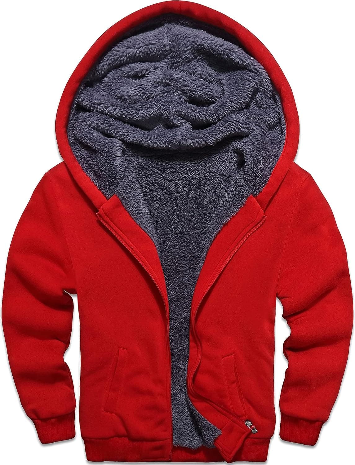 SWISSWELL Boys Hoodie Sherpa Fleece Lined Jacket Soft Warm Zipper Sweatshirt Outerwear